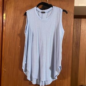 Plus Size Blue striped tank top